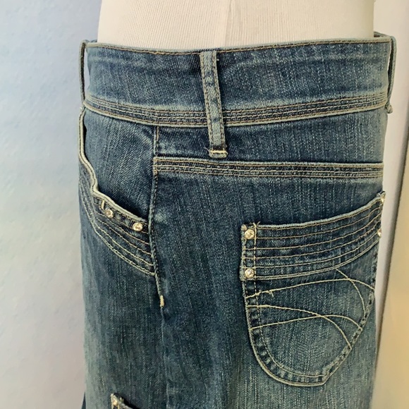 NOIR Denim Bling Mini Skirt - Picture 9 of 12